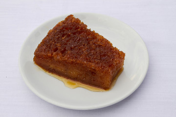 Turkish dessert varieties. Kadayif, Sekerpare, bakery, baklava and other varieties.