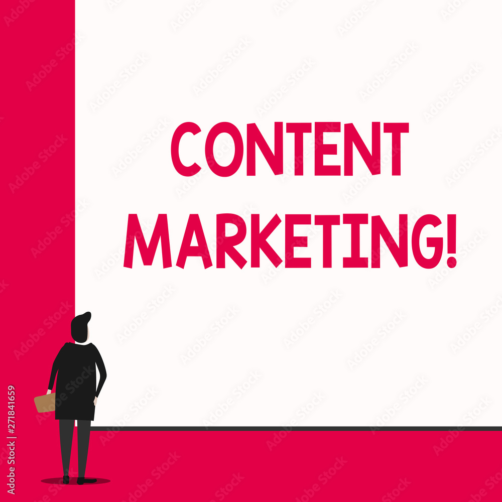 Poster conceptual hand writing showing content marketing. concept meaning involves the creation and sharing