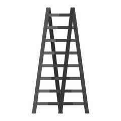 stairs wooden isolated icon