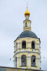 Fototapeta na wymiar Borovsk, Russia - May, 25, 2019: image of Bell tower of the Paphnuti monastery in Borovsk, Russia
