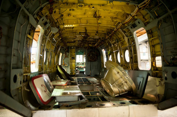 Mi-8 helicopter during maintencance and repair