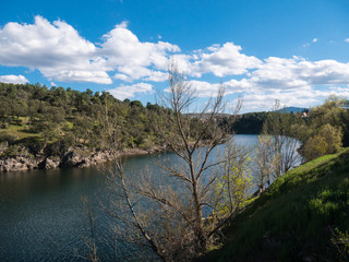 Beautiful view of the Lozoya river from Buitrago de Lozoya 