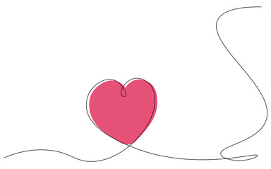 Valentines day card with love heart. Vector illustration