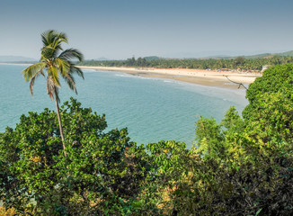Gokarna bay and beach coastline,Karnataka,southwest India.