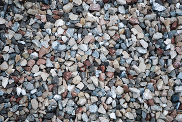 Granite gravel texture for design.  Colorful seamless stone texture
