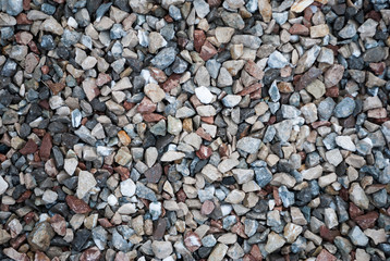 Granite gravel texture for design.  Colorful seamless stone texture