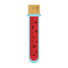 Medical blood test tube isolated symbol