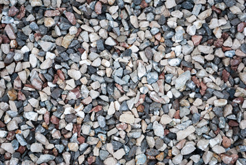 Granite gravel texture for design.  Colorful seamless stone texture
