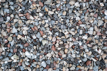 Granite gravel texture for design.  Colorful seamless stone texture