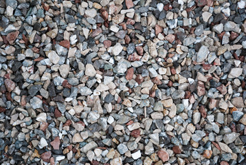 Granite gravel texture for design.  Colorful seamless stone texture