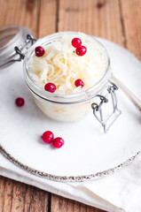 Homemade sauerkraut fermented cabbage
