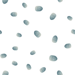 Dreary theatrical mask seamless pattern