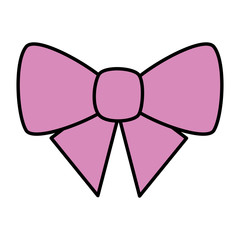 cute bow decorative isolated icon