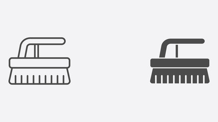Scrub brush vector icon sign symbol