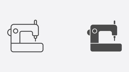 Sewing machine vector icon sign symbol