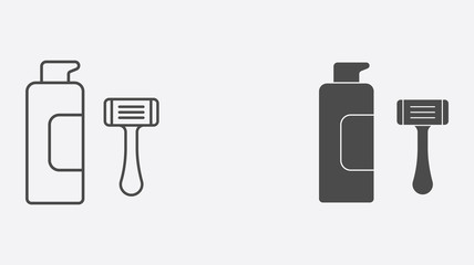 Shaving cream vector icon sign symbol
