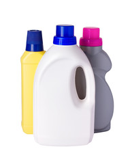 Cleaning product plastic container for house clean on white background