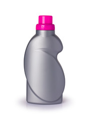 plastic bottle of cleaning product. isolated on white background