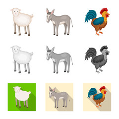 Vector illustration of breeding and kitchen  icon. Collection of breeding and organic  stock vector illustration.