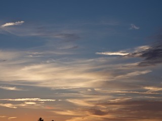 Fototapeta na wymiar Early Morning Blue Sky with Clouds
