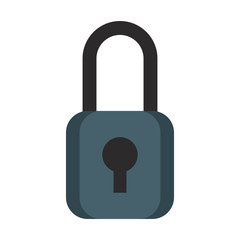 Padlock security system isolated