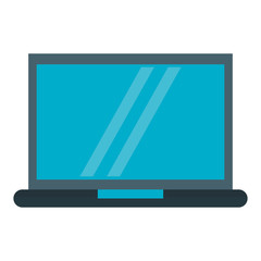 Laptop computer technology symbol isolated