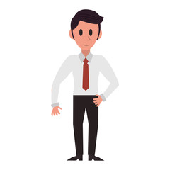 Executive businessman character cartoon