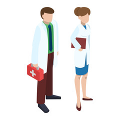 Ambulance vector doctor character ambulance car and pharmacy medicine drugs pills illustration medicatio first-aid isometric set of medical treatment healthcare signs isolated on white background