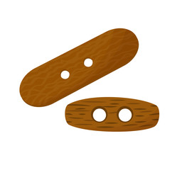 Sewing button vector kids fashion design clothing accessory collection clothes tailor illustration set of colorful childish plastic cloth round object cat owl to sew dress isolated on white background