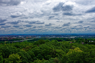 beautiful views of Nuremberg and its surroundings from the old tower