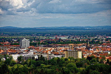 beautiful views of Nuremberg and its surroundings from the old tower