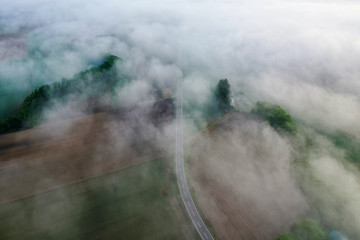 霧の空撮
