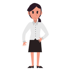 Executive businesswoman character cartoon