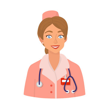 Isolated object of nurse  and doctor icon. Set of nurse  and assistant stock vector illustration.