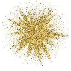 Gold triangles glitter luxury sparkling confetti. 