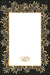 Olive frame. Perfect for wedding invitations, greeting cards, blogs, prints and more. Hand drawn watercolor illustration.