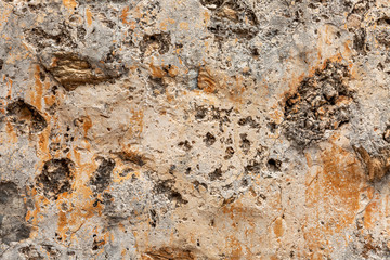 Texture of natural stone background. Close-up. Space for text.
