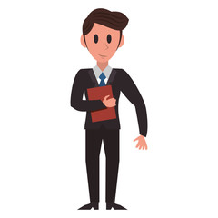 Executive businessman character cartoon