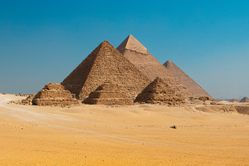 Fototapeta na wymiar Ancient world wonder pyramids Egypt 