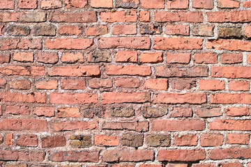 Red brick wall.