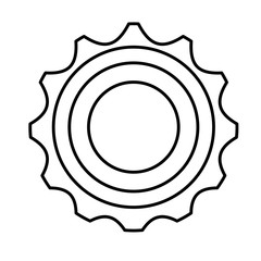 gear machine settings isolated icon