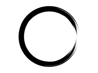 Grunge black circle.Grunge frame.Grunge marking element made of black paint.