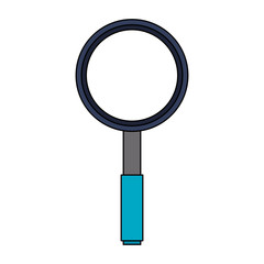 Magnifying glass symbol isolated cartoon