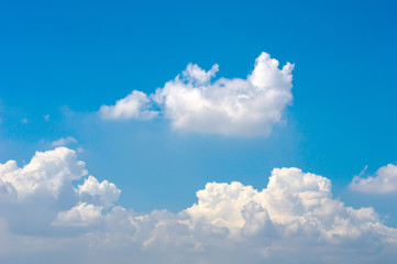 Naklejka na ściany i meble blue sky and Clouds floating above the clouds group