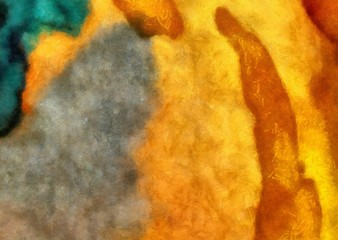 Naklejka premium Multicolor brush strokes in oil structure. Grunge fine art mixed media texture. Artistic detailed background. Interesting designed pattern. Prints backdrop.