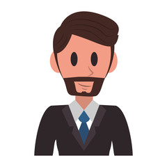 Executive businessman character cartoon