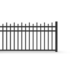 Fence isolated on White 3D Rendering
