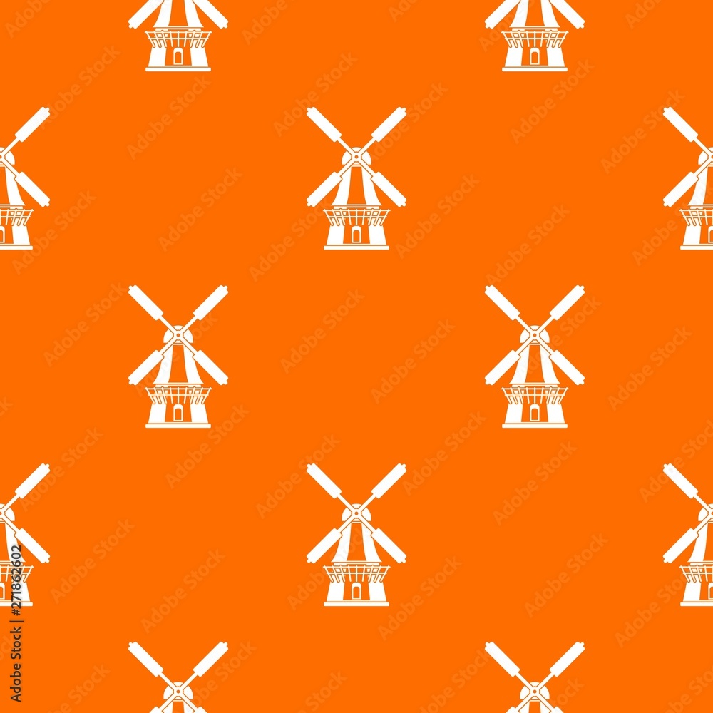 Poster windmill pattern vector orange for any web design best