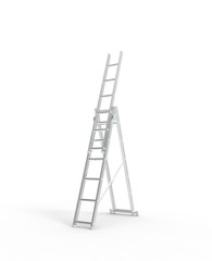 Metal Stairs isolated on white 3D Rendering