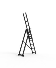 Metal Stairs isolated on white 3D Rendering